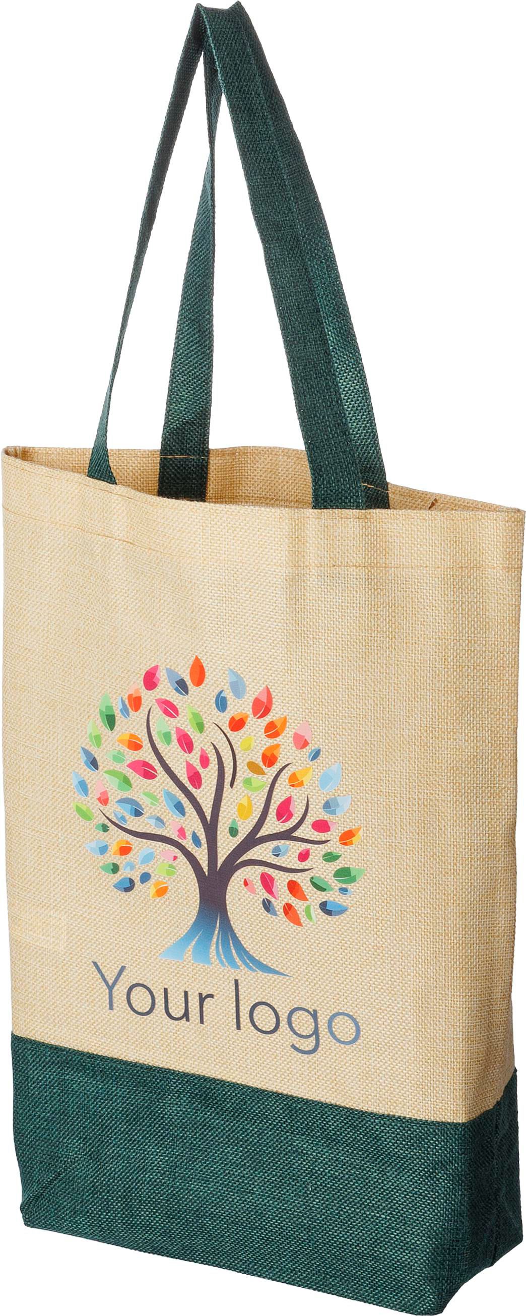 Bolsa símil lino, de poliéster Helena