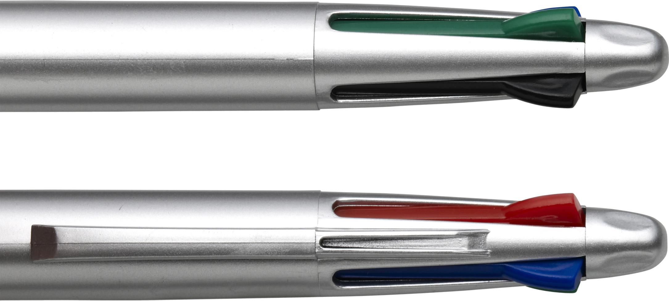 Bolígrafo de plástico con 4 tintas Chloë