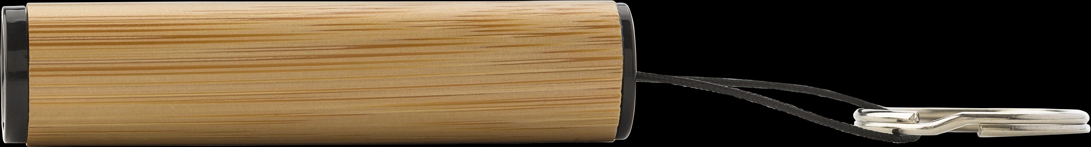 Mini linterna de bambú con llavero Ilse