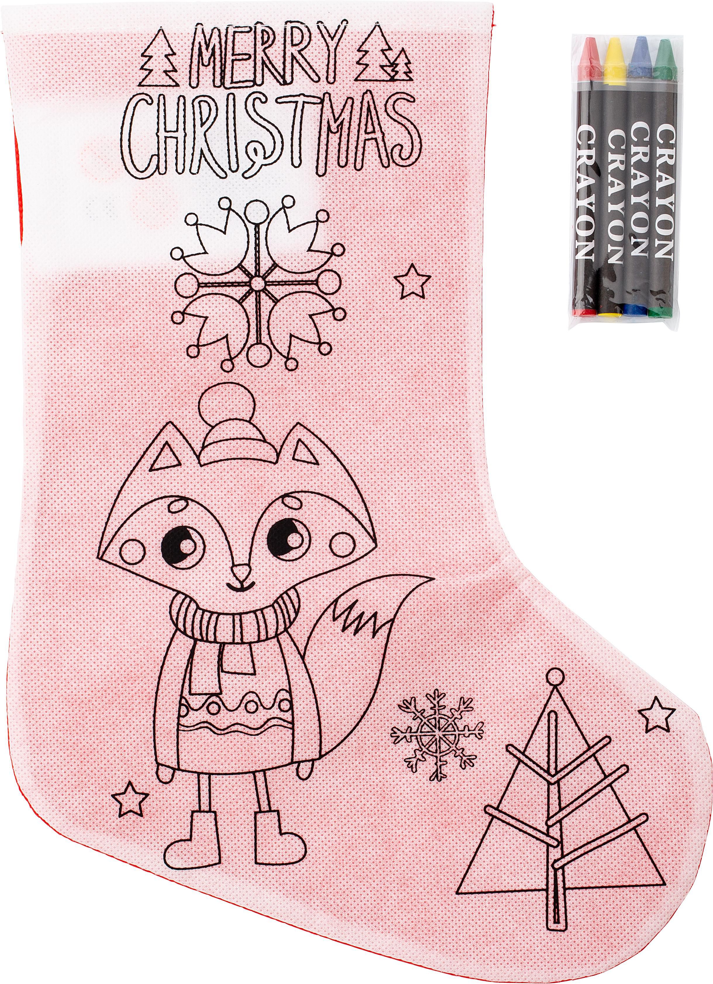 Calcetín navideño de nonwoven (80gr / m²) Jasleen
