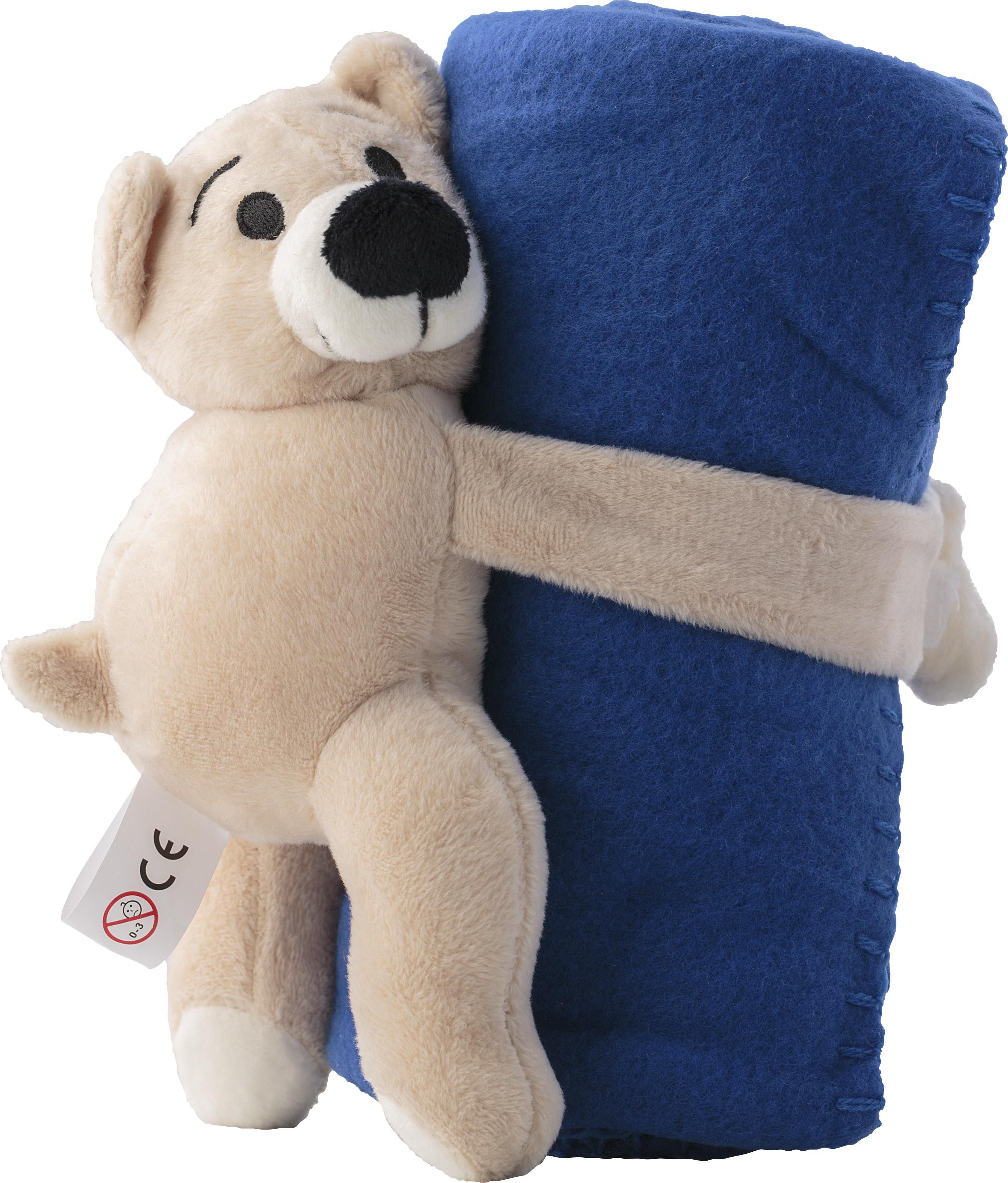 Oso de peluche con manta polar Owen