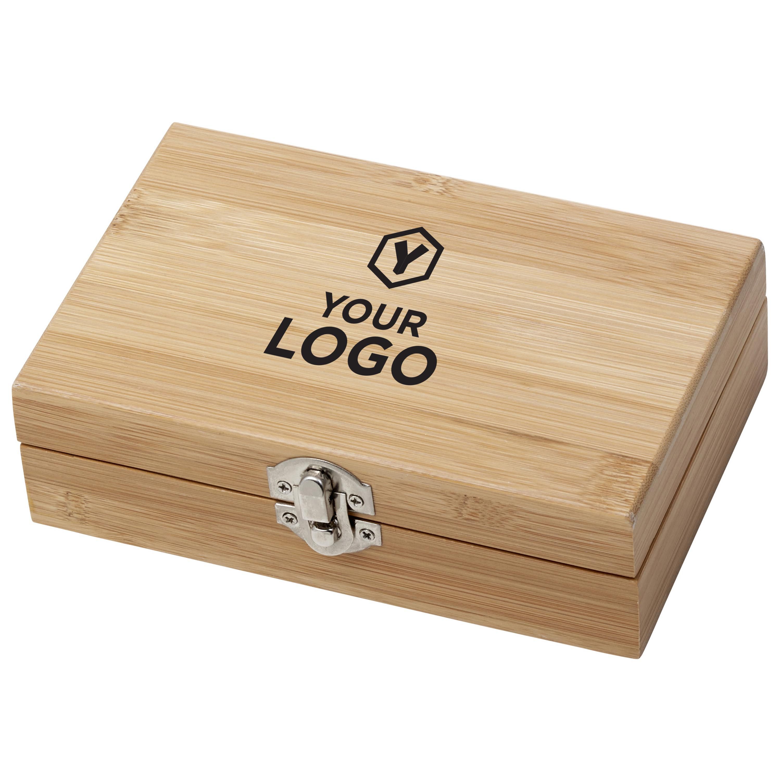 Set de vino de bambú y acero inox. Leonie