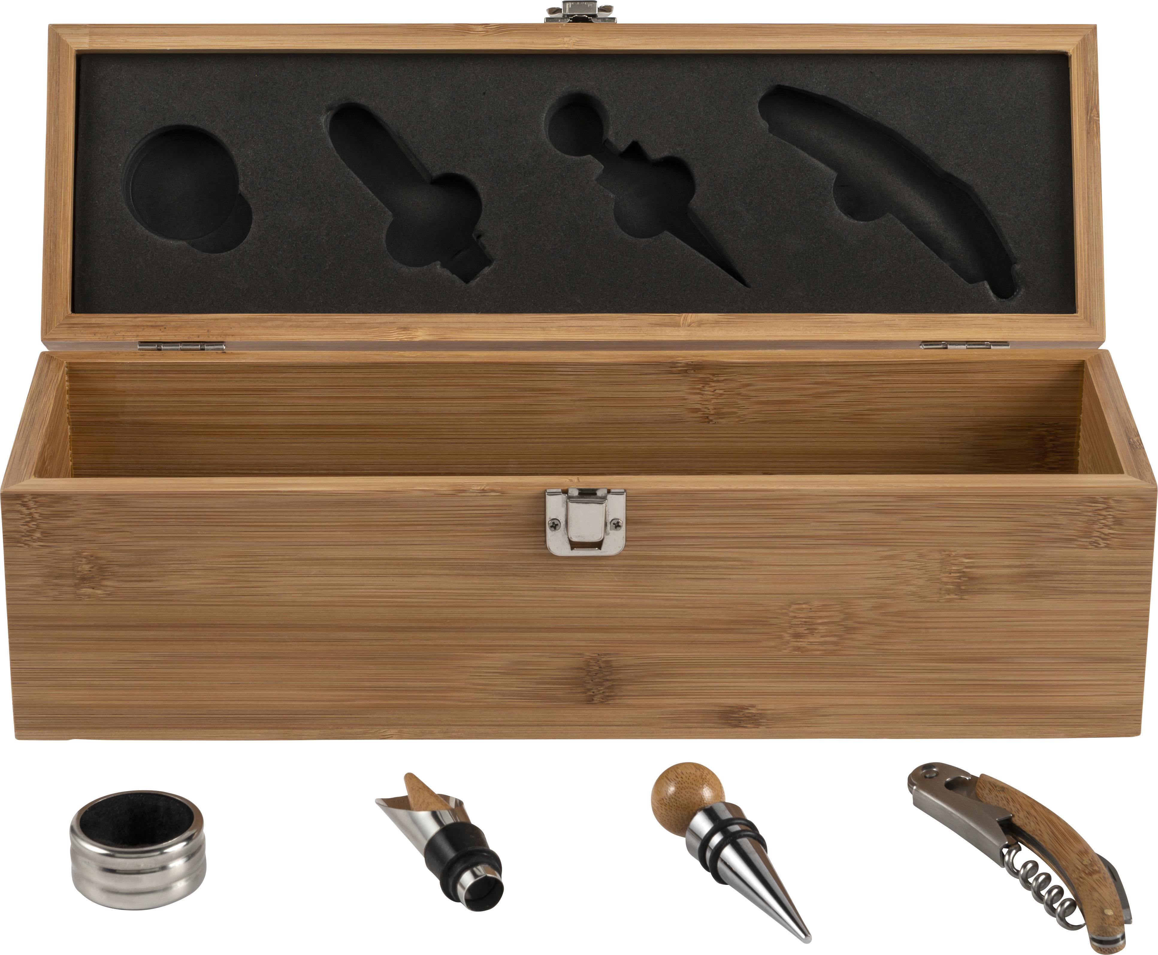 Set de vino de bambú Gareth