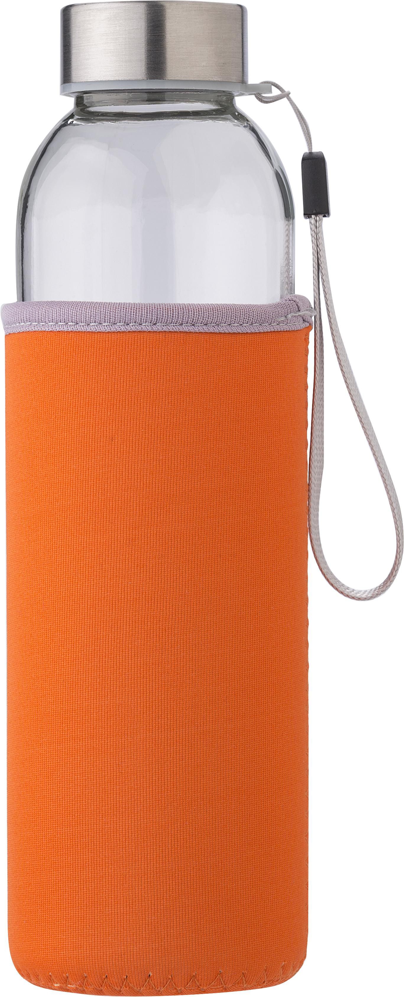 Botella de cristal con funda de neopreno Nika