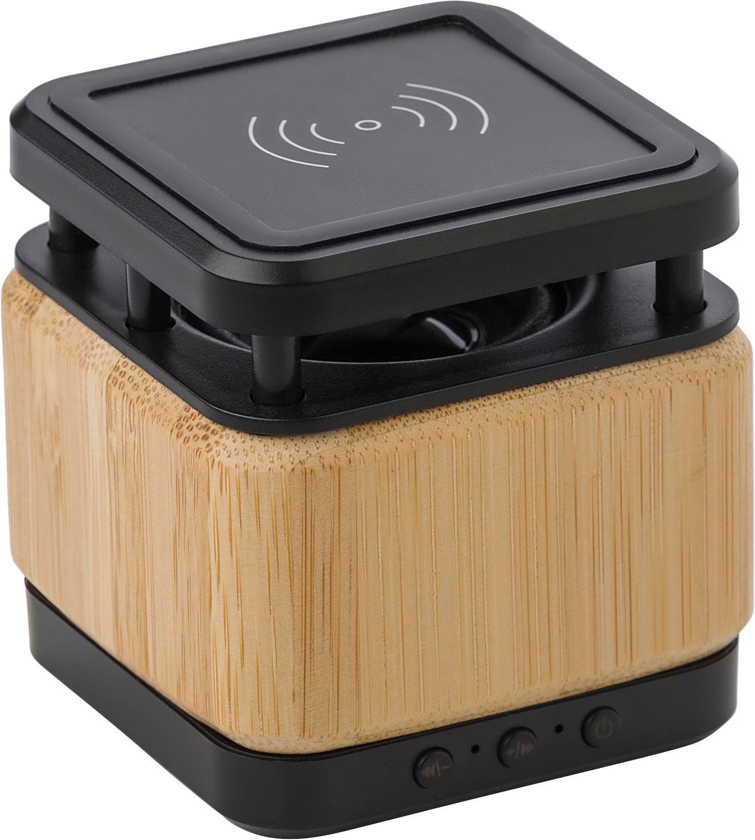 Altavoz inalámbrico y cargador de bambú Nova