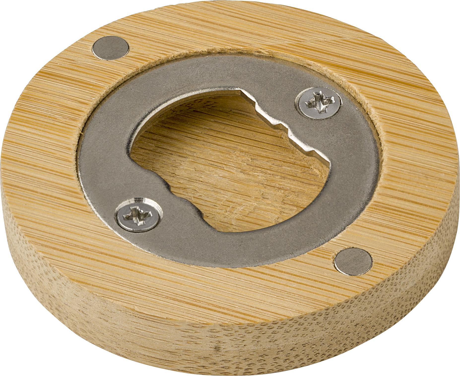 Abridor con imán de bambú Ace